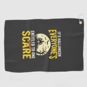 Serviette De Golf Halloween à tous intitulé un modèle de peur_1 (Horizontal)