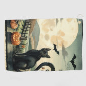 Serviette De Golf Halloween/Automne/Automne/citrouille/chat (Horizontal)