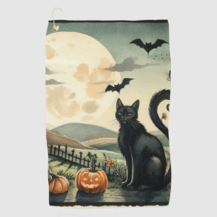 Serviette De Golf Halloween/Automne/Automne/citrouille/chat