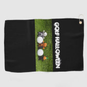 Serviette De Golf Halloween avec monstre et golf (Horizontal)
