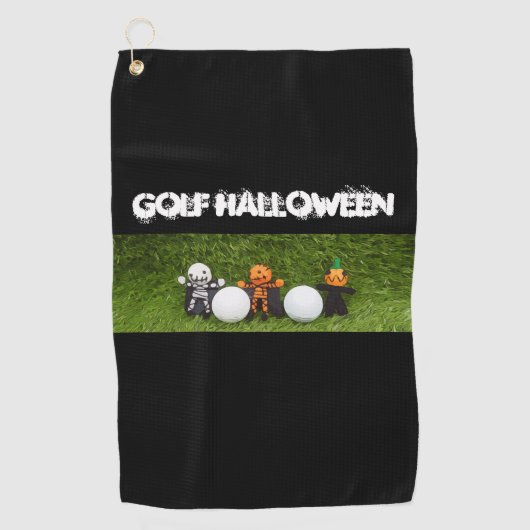 Serviette De Golf Halloween avec monstre et golf (Devant)