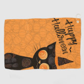 Serviette De Golf Halloween/chat/citrouille/automne (Horizontal)