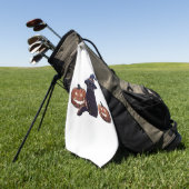 Serviette De Golf Halloween chat noir T-shirt trop grand (Vert)