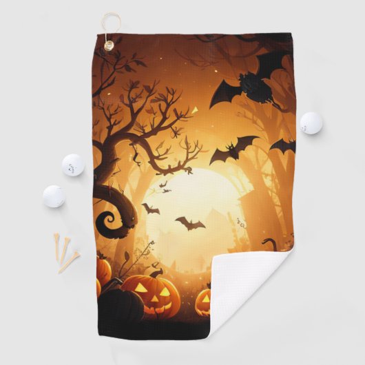 Serviette De Golf Halloween/chauve-souris/Citrouille/automne (En situation)