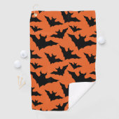 Serviette De Golf Halloween chauves-souris noires orange cool éffray (En situation)