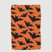 Serviette De Golf Halloween chauves-souris noires orange cool éffray (Devant)