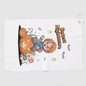 Serviette De Golf Halloween cinglé de cauchemar (Horizontal)