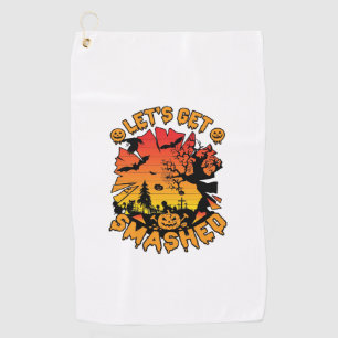 Serviette De Golf Halloween Citrouille Arbre Chauve-Souris Effrayant