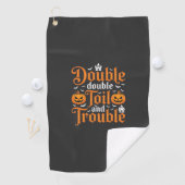 Serviette De Golf Halloween Double Double Toil and Trouble_1 (En situation)