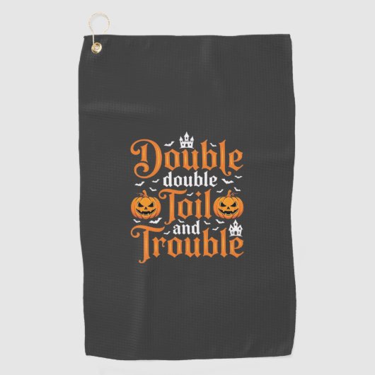 Serviette De Golf Halloween Double Double Toil and Trouble_1 (Devant)