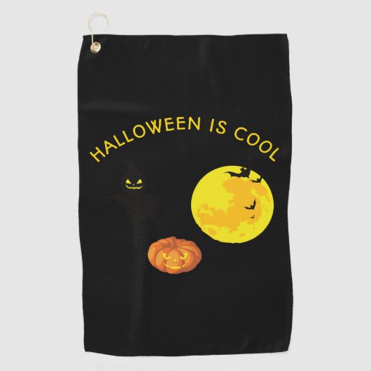 Serviette De Golf Halloween est cool (Devant)
