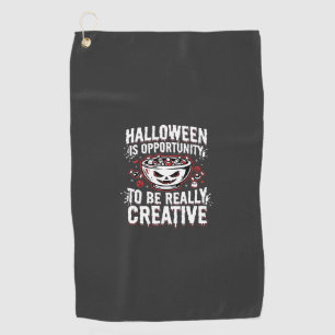 Serviette De Golf Halloween est une occasion de conception de citati