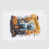 SERVIETTE DE GOLF HALLOWEEN ET CHIEN (Horizontal)