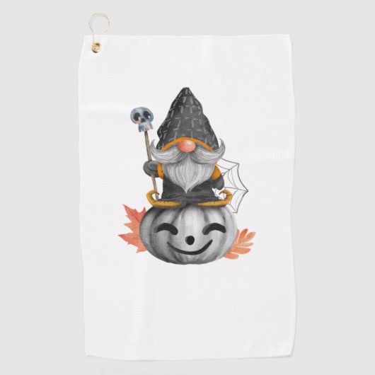 Serviette De Golf halloween gnome thanksgiving (Devant)