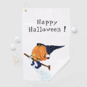 Serviette De Golf Halloween Golf Towel Witch Citrouille Flying Broom (En situation)