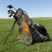 Serviette De Golf Halloween Jack-o-Lantern nuit de récolte par les e (Vert)