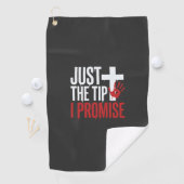 Serviette De Golf Halloween Juste la pointe Croix sanglant (En situation)