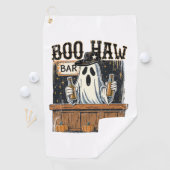 Serviette De Golf Halloween occidentale rétro Boo Haw (En situation)