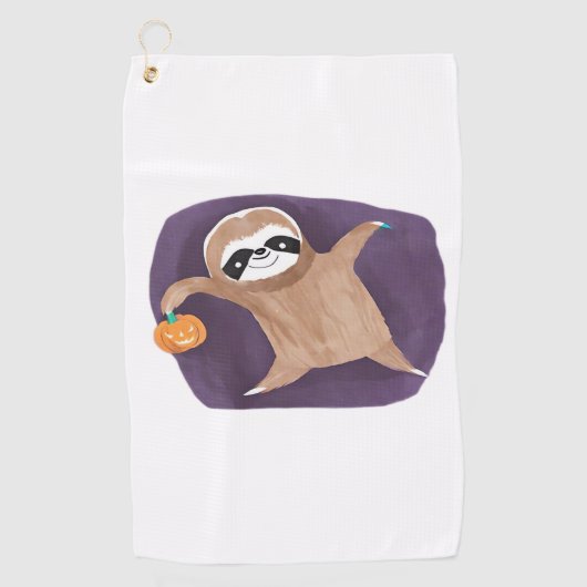 Serviette De Golf Halloween paresse, citrouille, chauve-souris, arai (Devant)