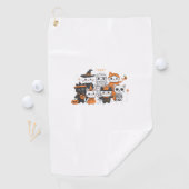 Serviette De Golf halloween pour chat mignon squelette fantôme drôle (En situation)