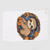 Serviette De Golf Halloween, Sloth, 31 octobre, Thanksgiving Class (Horizontal)