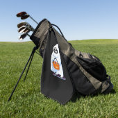 Serviette De Golf Halloween sloth dressed as ghost going trick or tr (Vert)