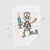 Serviette De Golf Halloween Soins infirmiers orthopédiques Squelette (En situation)