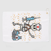 Serviette De Golf Halloween Soins infirmiers orthopédiques Squelette (Horizontal)