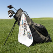 Serviette De Golf Halloween Soins infirmiers orthopédiques Squelette (Vert)