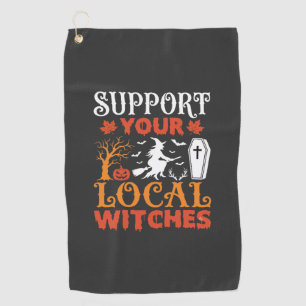 Serviette De Golf Halloween Soutenez Vos Sorcières Locales Graphique