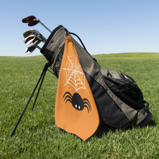 Serviette De Golf Halloween Spider Web (Vert)