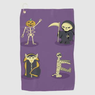 Serviette De Golf Halloween Squelette Dracula Mummy Griffe Reaper