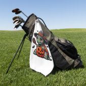 Serviette De Golf Halloween Tortoise Turtle Witch Hat Costume Spooky (Vert)