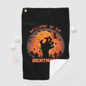 Serviette De Golf Halloween Welcome (En situation)