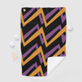 Serviette De Golf Halloween Zig Zags Orange Violet (En situation)