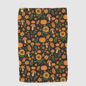 Serviette De Golf Hand Drawn Rustic Fall Pattern Golf Towel (Devant)