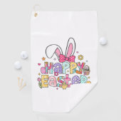 Serviette De Golf Happy Easter 2026 Cute Bunny Rabbit Easter Day Wom (En situation)