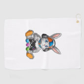 Serviette De Golf Happy Easter Day Bunny Egg Funny Boys Girls Kids G (Horizontal)