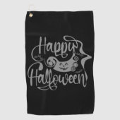 Serviette De Golf Happy Halloween chauves-souris Jack-o'-lantern (Devant)