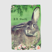 Serviette De Golf Hare Rabbit Animal Fun Personnalisé (Devant)