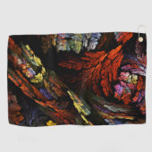 Serviette De Golf Harmonie des couleurs Art Abstrait (Horizontal)
