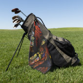 Serviette De Golf Harmonie des couleurs Art Abstrait (Vert)