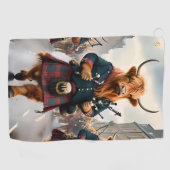 Serviette De Golf Harmonie des Highlands : groupe de vaches highland (Horizontal)