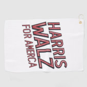 Serviette De Golf harris walz pour l'amérique (Horizontal)