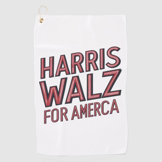 Serviette De Golf harris walz pour l'amérique (Devant)