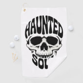 Serviette De Golf Haunted Soul Skull Typography (En situation)