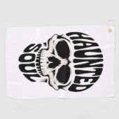 Serviette De Golf Haunted Soul Skull Typography (Horizontal)