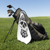 Serviette De Golf Haunted Soul Skull Typography (Vert)