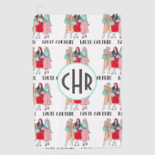 Serviette De Golf Haute Couture | Mode | Paris | Monogramme (Devant)