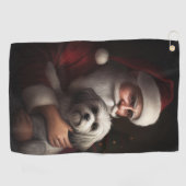 Serviette De Golf Havanais avec Noël Festif du Père Noël (Horizontal)